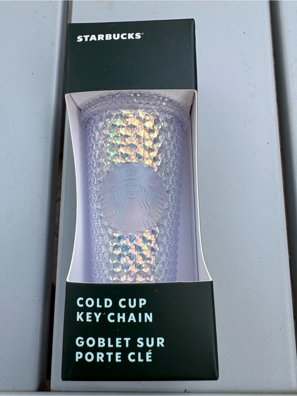 Starbucks Iridescent Unicorn Studded Cold Cup Key Holder